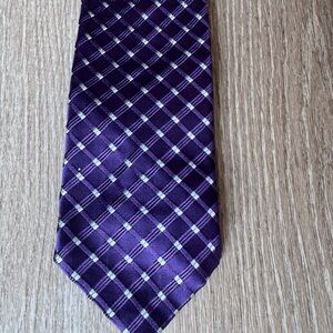 Tommy Hilfiger Purple Geometric Tie